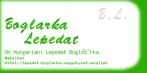 boglarka lepedat business card